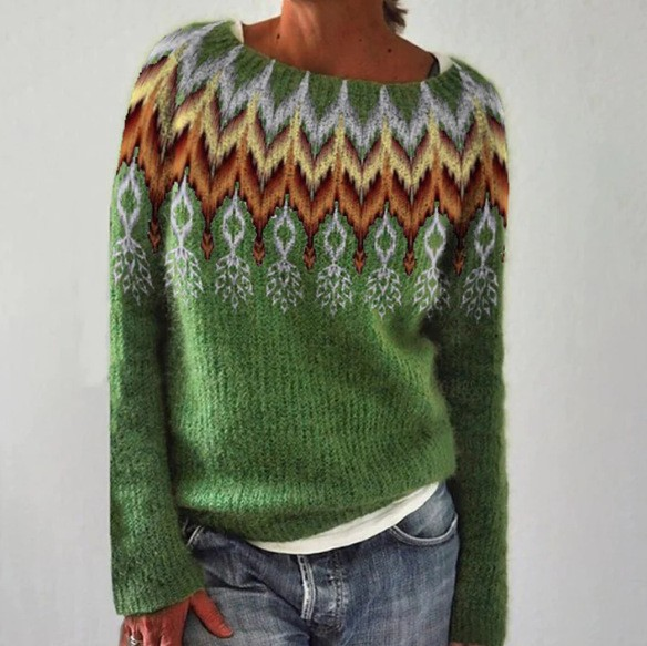 Nora - Vintage Icelandic Ice Knit Sweater