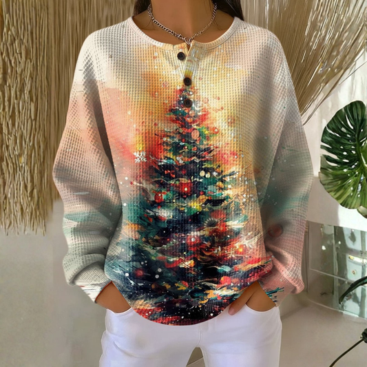 Eden - Sweater with Christmas Tree and Cozy Vibes