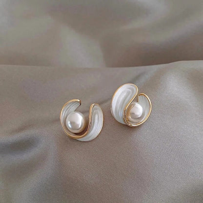 Lee - White Opal Earrings