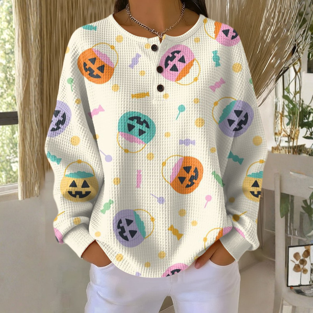 Bianca - Soft Sweater with Christmas Tree Motif