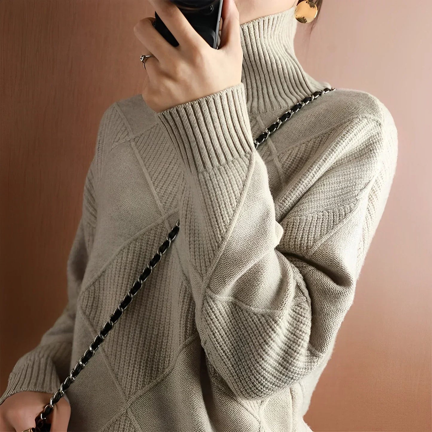 Corinne - Chunky Roll Neck Sweater