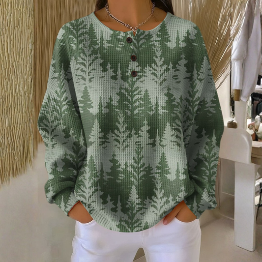 Lacey - Christmas Sweater with Classic Tree Motif