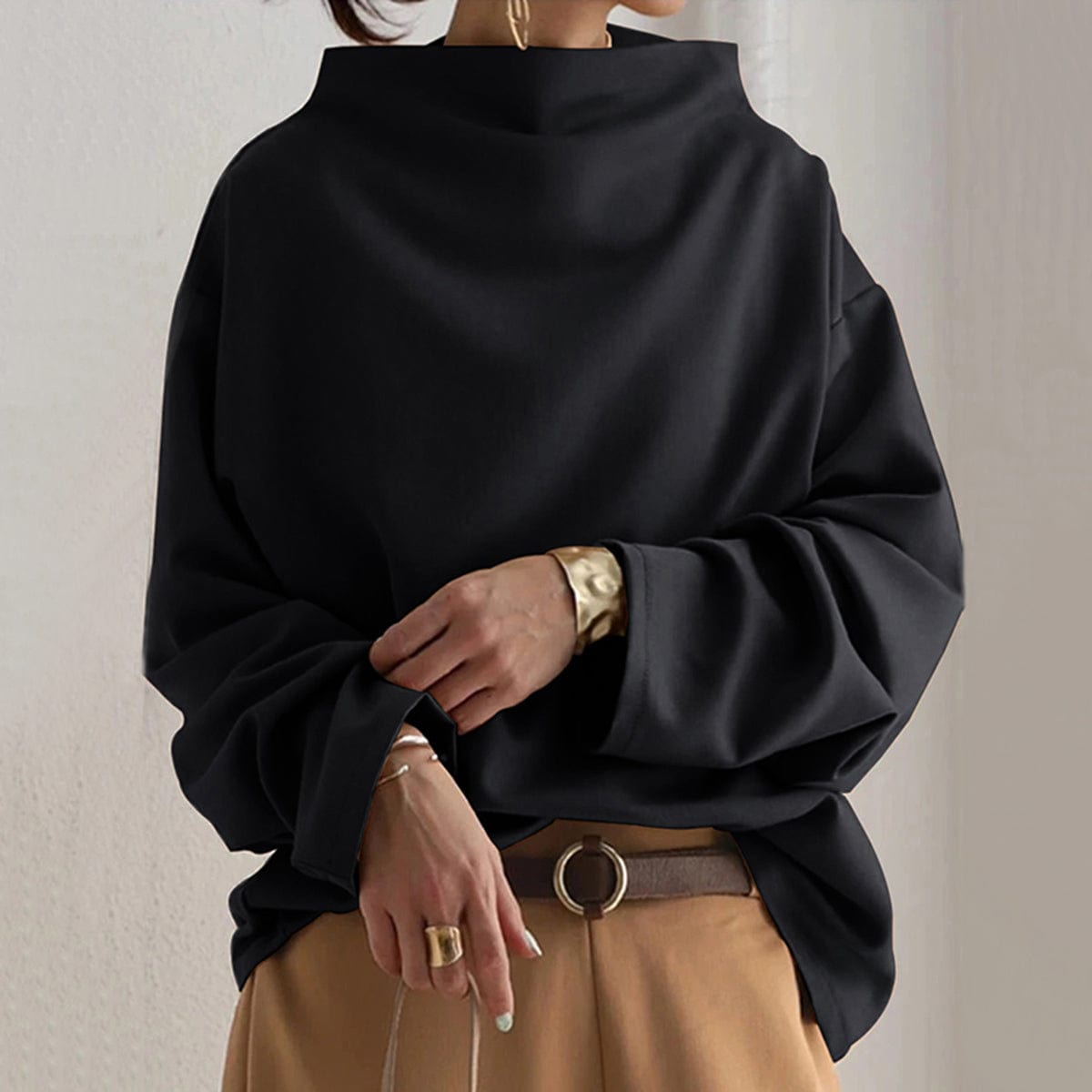 Soraya - Soft Knit Top with High Neck