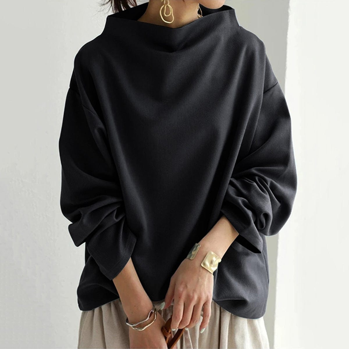 Soraya - Soft Knit Top with High Neck
