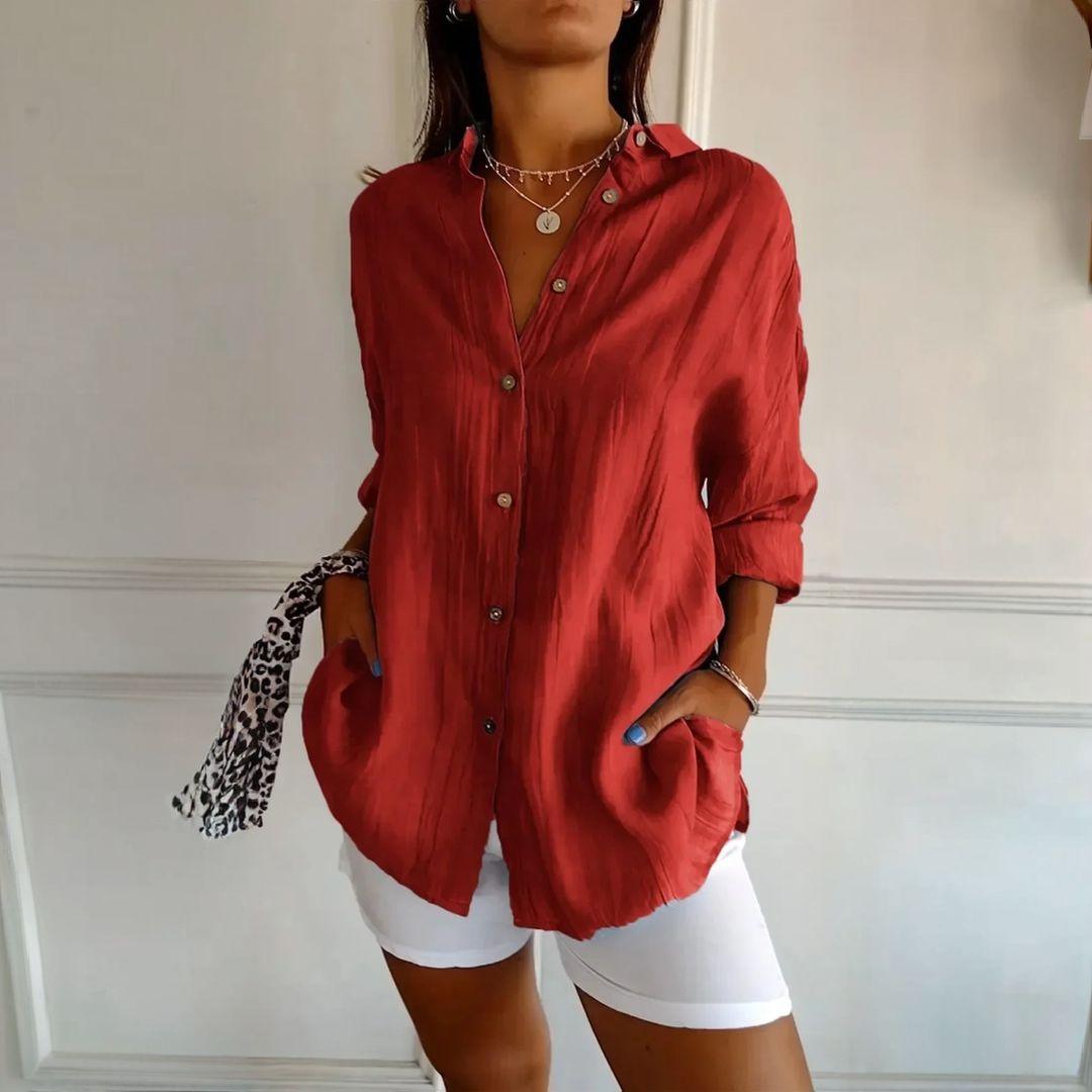 [Compre 1 e Leve 3] Camisa Ibiza™ em Linho de Algodão com Design Semi Plissado