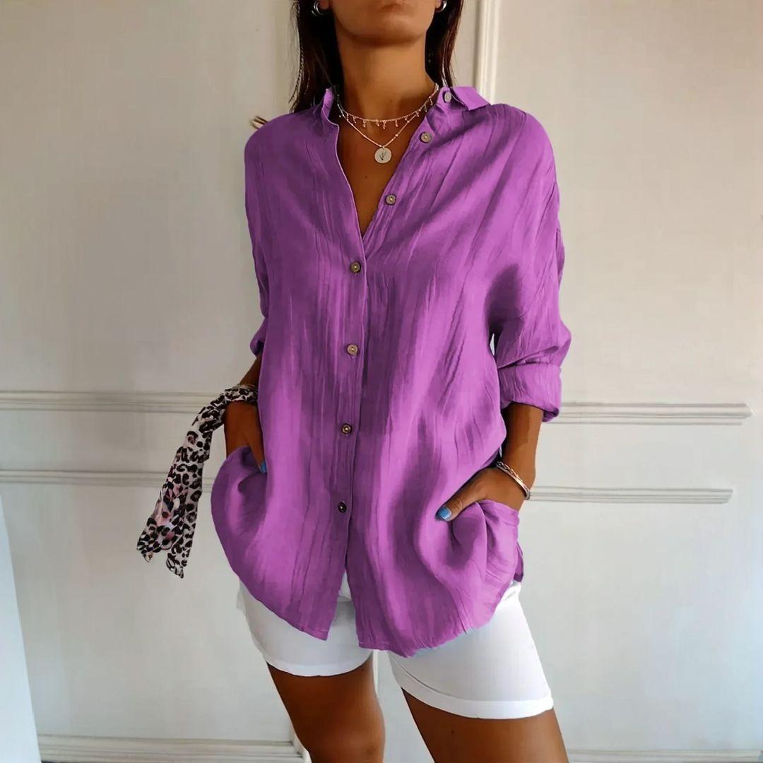 [Compre 1 e Leve 3] Camisa Ibiza™ em Linho de Algodão com Design Semi Plissado